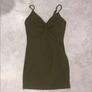 NWOT Olive Ribbed Dress